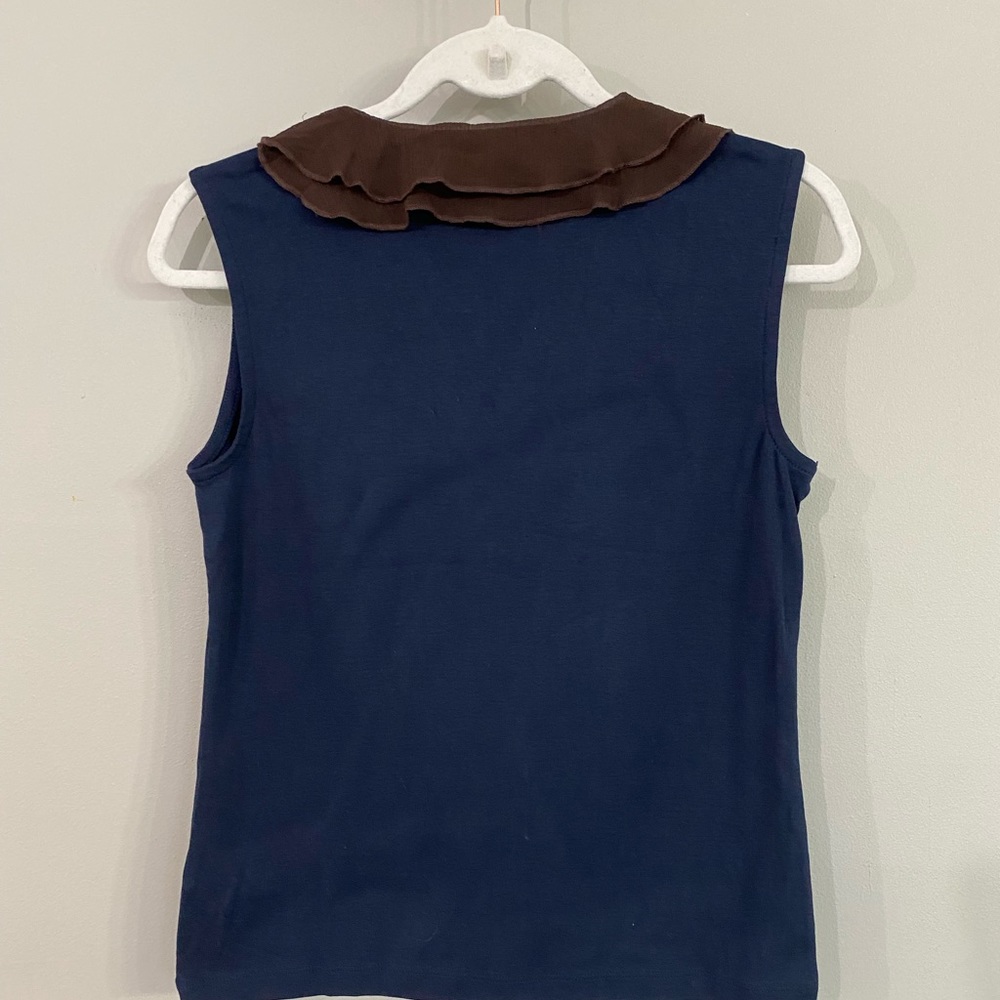 Jones New York casual top ,blue color , size PS , - Picture 2 of 8